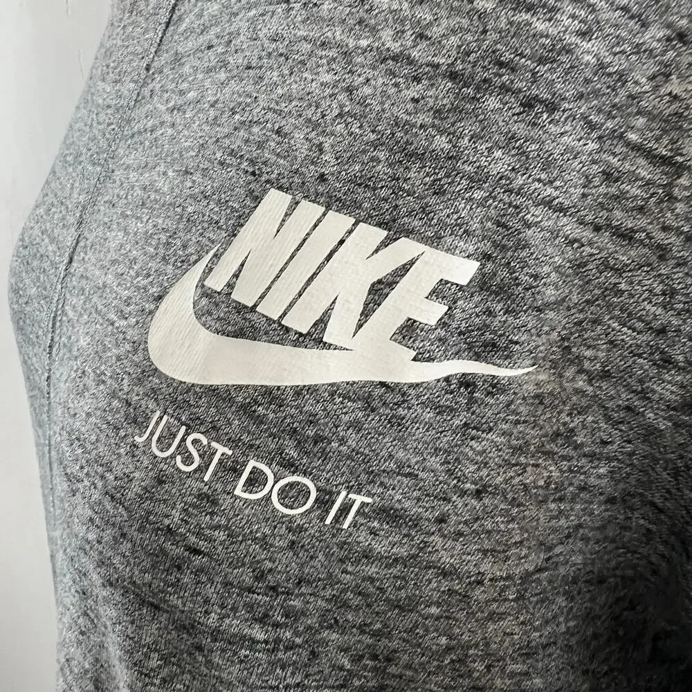 NIKE Gray Organic Cotton Short Sleeve Crewneck Casual Gym Shirt Dress Size M